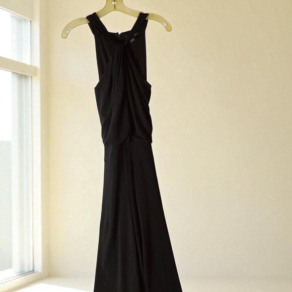 WHBM Black Sleeveless Wide-Leg Jumpsuit – Size Small – Chic & Elegant - Picture 1 of 6